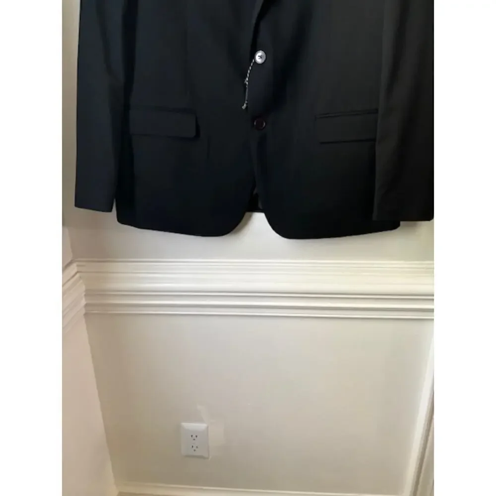 Zegarie Men's Sport Coat Blazer Suit Jacket Black Size 46 R New
